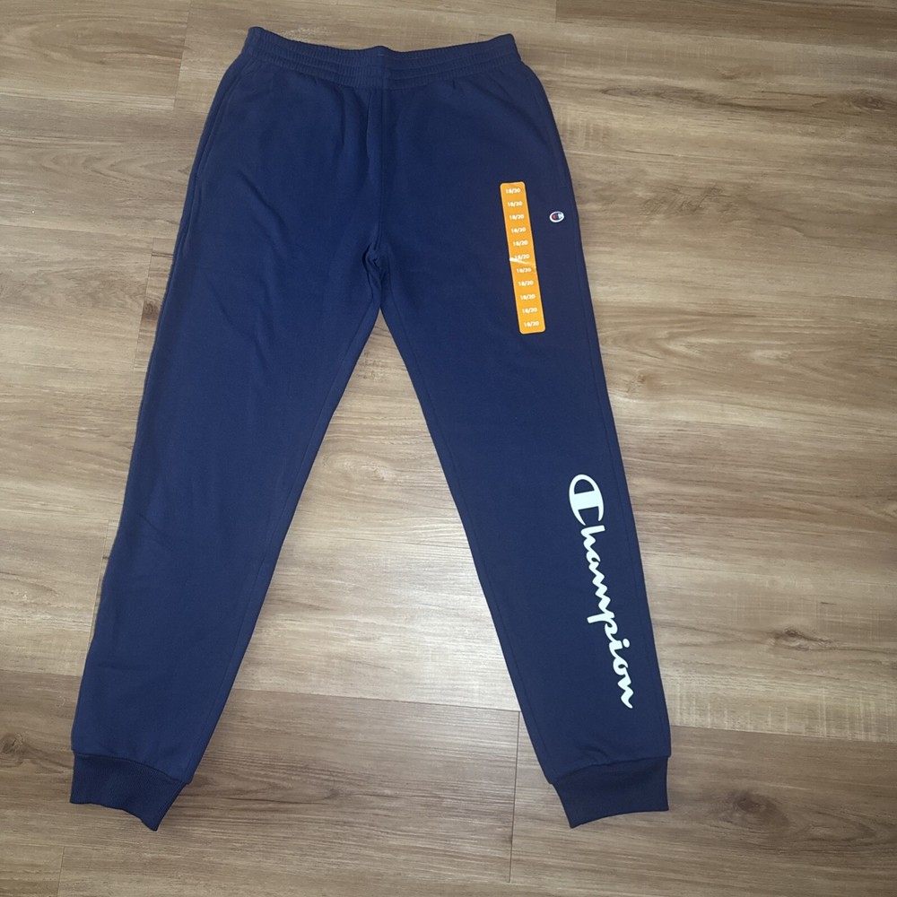 Champion Unisex Blue, Logo Sweats – Size Youth XXL 18/20