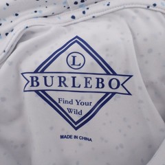 Burlebo Speckled Performance Hoodie White Long Sleeve Mens Large