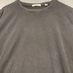 Uniqlo Men’s Sweatshirt Size M Black Solid Long Sleeve Casual Basic 100% Cotton