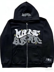 Y2K Graffiti Zip Hoodie Oversized Streetwear 3D Print Harajuku Jacket Multicolor