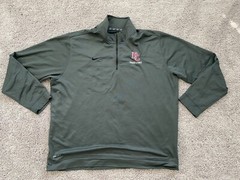 Nike Jacket Mens Extra Large Dri-Fit 1/4 Zip PC Track & Field Logo Gray