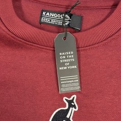NWT Kangol Men’s XL Deep Red Crewneck Sweatshirt Embroidered Kangaroo Logo Retro