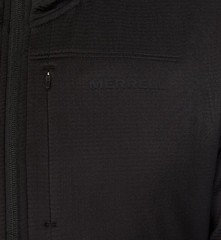 Merrell Men’s Full Zip Hoodie L, Grid Fleece Jacket Moisture Wicking Stretch NEW