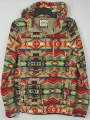 Dravus Men’s S Fleece Snap Neck Colorful All Over Aztec Southwest Print Hoodie