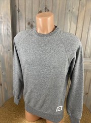 Retro Reverse Stitch Cotton Polyester Cotton Hanes Sweatshirt Sz Small Gray