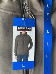 Kirkland Signature Men’s Full Zip Hoodie Regular Fit Brown Size L