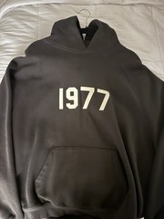 Essentials Fear Of Gods 1977 Iron Hoodie Authentic- Black