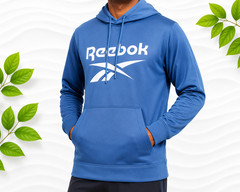 Reebok Men’s Performance Pullover Hoodie -Mediterranian Blue-XLarge-US SELLER