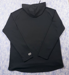 Barbell Hoodie Mens XL Black Gym Workout Bodybuilding Spellout Raglan