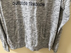 Maine Graphic Lightweight Hoodie Grey Size Large Excellent Condition