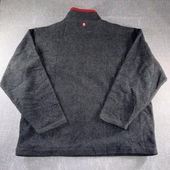 Nautica Jeans Company Sweatshirt Mens 2XL Gray 1/4 Zip Mock Neck Fleece Pullover