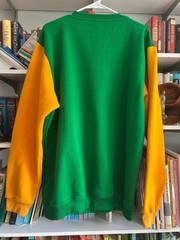 Heritage Hill Green Yellow Color Block 100% Cotton Crewneck Sweatshirt Size 3XL