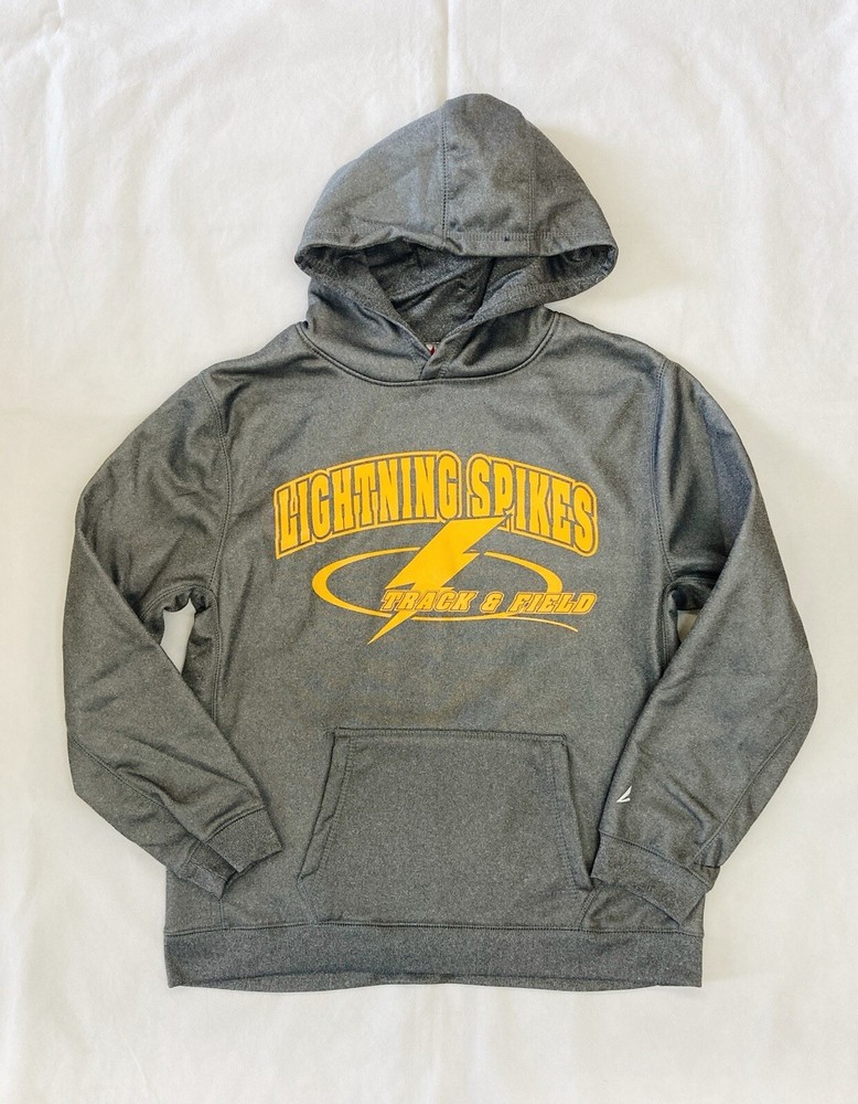 Lightning Spikes Track Club Pullover Recruit Hoodie Men’s S M L XL 2XL Gray 3001