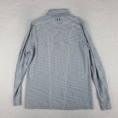 Under Armour Sweater Mens Large Gray Fitted Heatgear Activewear Performance Tech