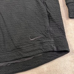 Nike Yoga Clips Sweater Mens Size XL Black Pullover Textured Hoodie Sweatshirt