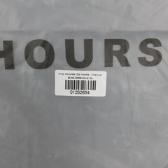 HOURS Hoodie Sweatshirt Mens M Gray Full Zip Lined Oversized Pockets Cotton NWT
