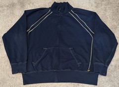 Lucky Brand Vintage Inspired Men’s Blue Full Zip Sweatshirt Size XL Pockets