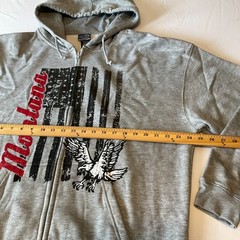 Salt Creek Montana Full Zip Hoodie Mens Size XL Multicolor Flag Pockets Lined