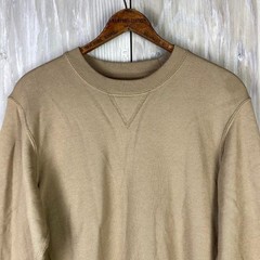 Uniqlo Mens Tan Crewneck Sweatshirt XXS Minimalist Casual Basic Pullover Top
