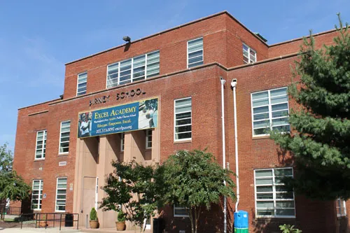 Exterior of the Excel Academy Public School building in Washington, DC